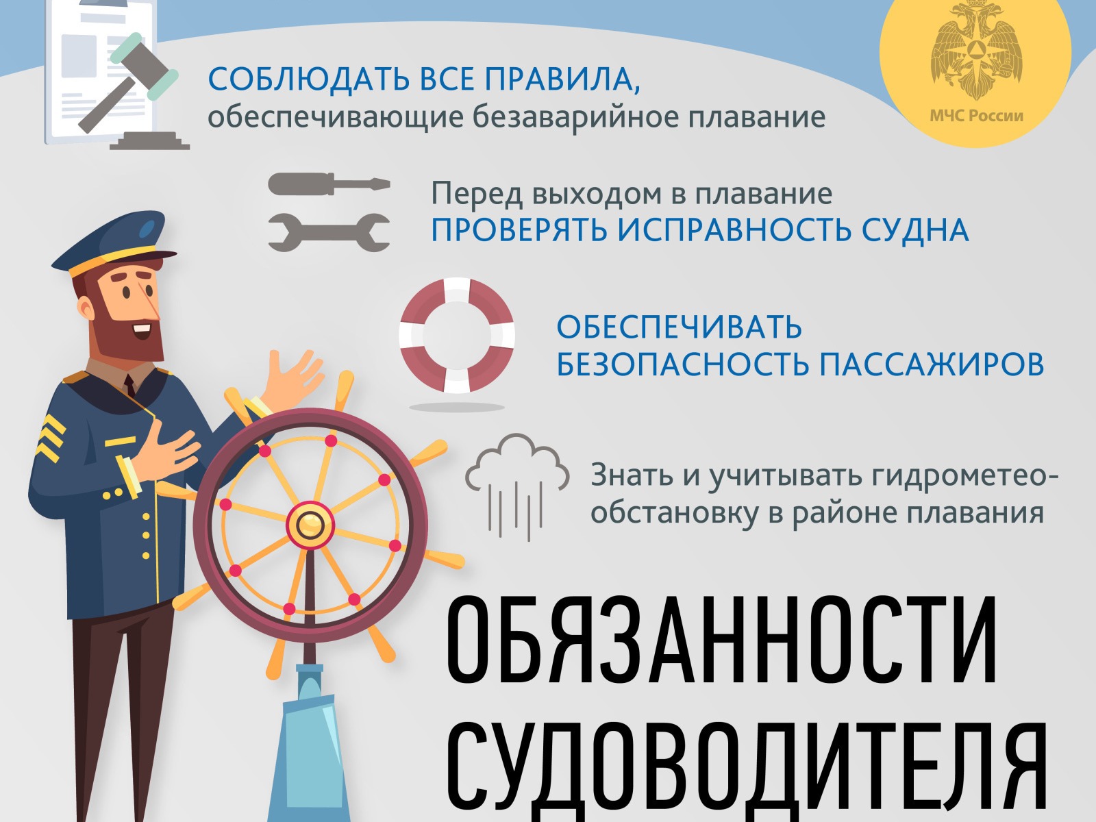 Инспекторы ГИМС напоминают о правилах пользования маломерными судами..